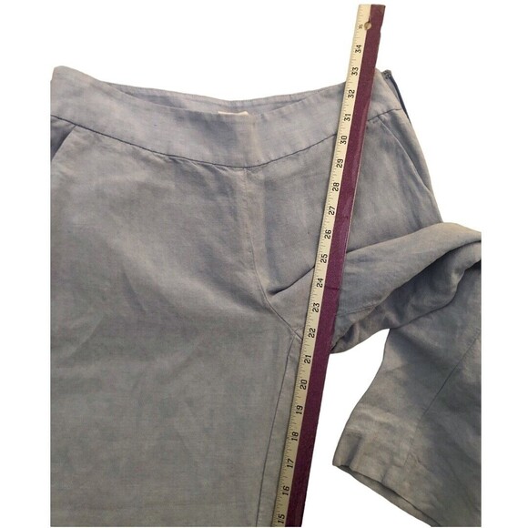 LOFT linen pants size 2 / 26 light blue linen viscose ankle lightweight #810 - Picture 7 of 8